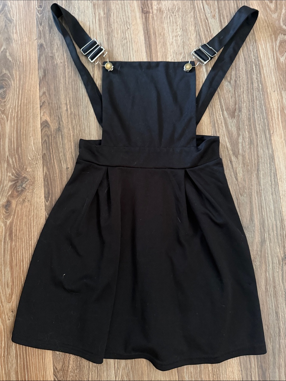 Classic Black Pinafore Dress with Adjustable Straps